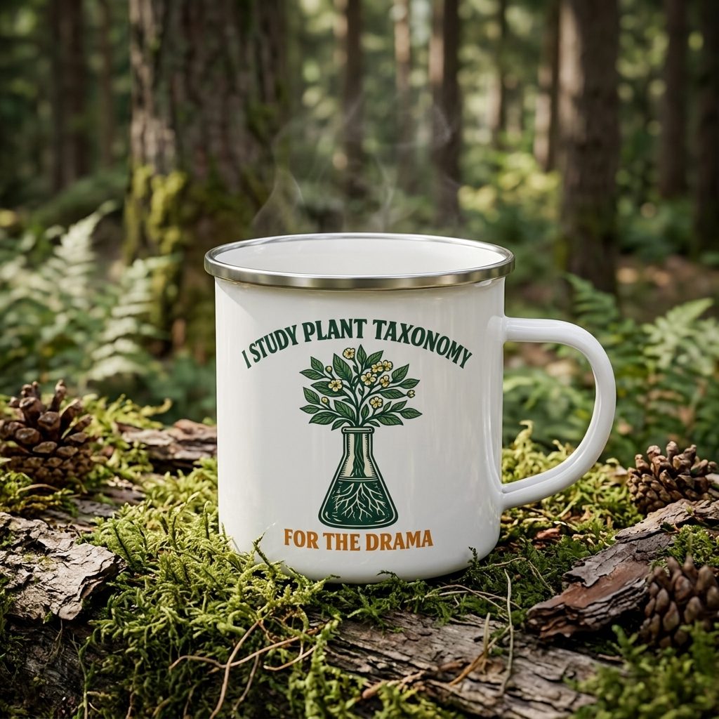Botanical enamel mug mockup