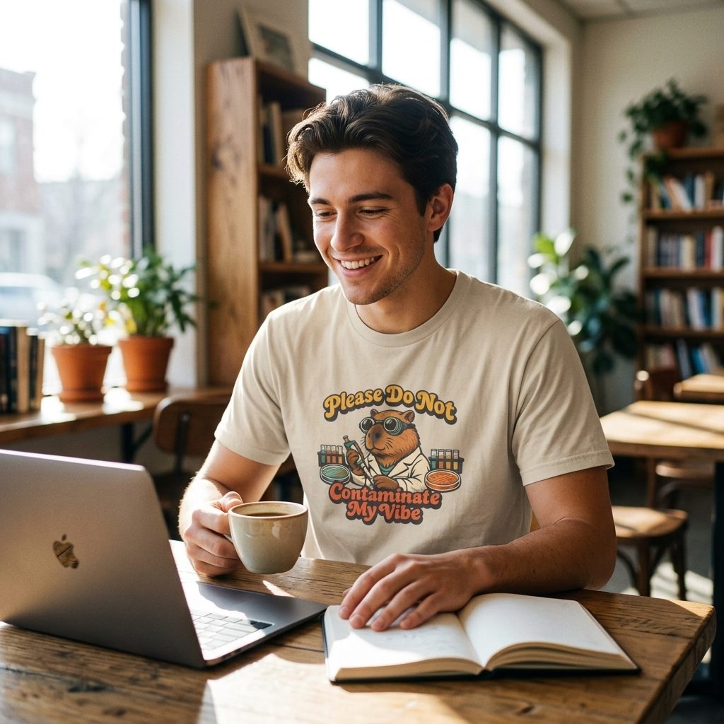 Capybara lab humor tee mockup