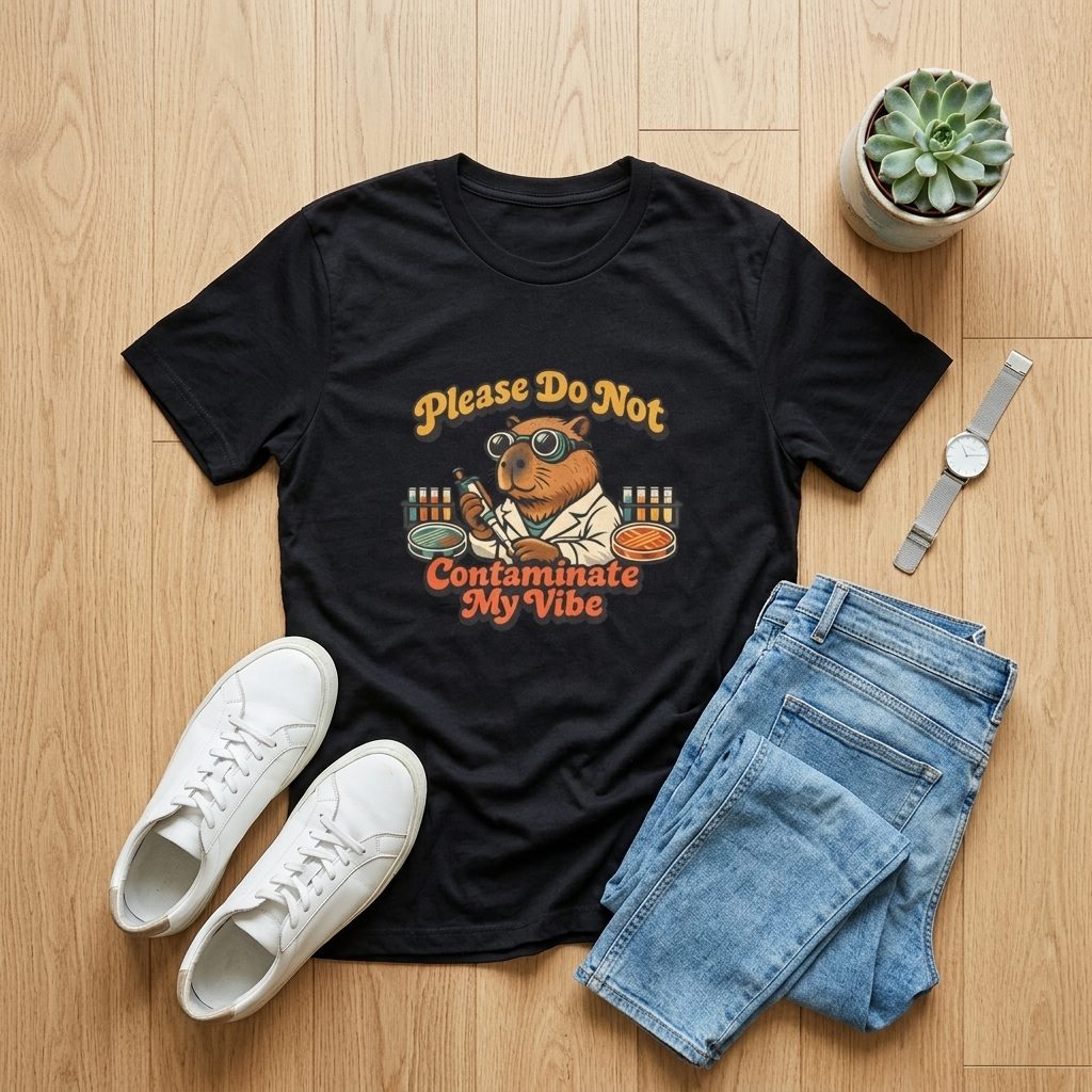 Capybara lab tech tee mockup
